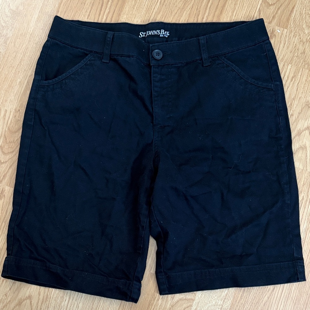 St. John's Bay Classic Black Shorts